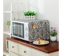 Microwave Oven Cover Elegant Dustproof Cover Toaster Cover Microwave Oven Protector Kitchen Anti-Oil Towel-Blue and White Porcelain