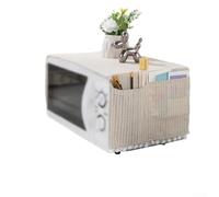 Microwave Oven Dustproof Cover, Dust Proof Cover For Microwave Kitchen Appliance Cover With Side Storage Pockets, 30X90cm(beige)