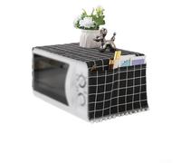 Microwave Oven Dustproof Cover, Dust Proof Cover For Microwave Kitchen Appliance Cover With Side Storage Pockets, 30X90cm(black)