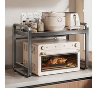 Microwave Oven Rack 21" Metal Over the Counter Shelf Space Saving Kitchen & Office Sto & Design for Easy Access and Clutter Free Countertops