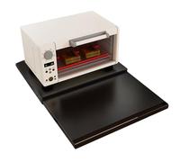 Microwave Oven Rack, Carbon Steel Pull Out Shelf with Sliding Soft Close and Full Extension, Slide Out Drawers for Kitchen(Black,1pcs)