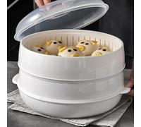 Microwave Oven Steamer, 20x24.5x12.5cm, Microwave Pasta Cooker With Lid And Tray, Healthy Vegetable Steamer Cooker, For Vegetable, Rice, Egg, Dumpling, Noodle, Cooking