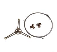 Microwave Oven Turntable Tray Stand with Round and Triangle Plastic Brackets and Dual Roller Core Supporting Smooth Rotation and Stability