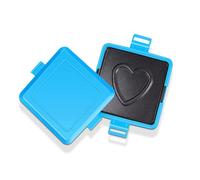 Microwave Panini Maker Silicone Metal Grill Tray Heart Pattern Cooking Breakfast Applicable Scene Kitchen (Blue)
