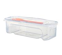 Microwave Pasta Cooker With Strainer 1.3L - Heat Resistant Transparent Spaghetti Noodle Cookware With Lid & Fork - Kitchen Accessories Container