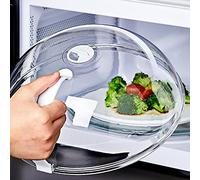 Microwave Plate Cover with Handle,Ventilated Microwave Splatter Guard for Food,Anti-Splatter with Steam Vents,10 IN,Fits for Most Sizes of Plates & Dishes