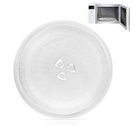 Microwave Plate Glass 24.5 cm, Microwave Turntable Replacement, Glass Turntable Turntable, Glass Plate for Microwave, Turntable Turntable Plate Glass Plate, with 3 Nubs for Microwaves