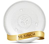 Microwave Plate Replacement, 10.5'' Virtually Universal Microwave Plate for Panasonic, Hotpoint, Magic Chef, LG, Kenmore, GE and Westinghouse, 10 1/2" Safe Plate, Easy to Clean