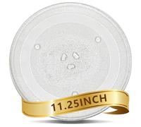Microwave Plate Replacement, 11.25'' Virtually Universal Microwave Plate for Panasonic, Hotpoint, Magic Chef, LG, Kenmore, GE and Westinghouse, 11 1/4" Safe Plate, Easy to Clean