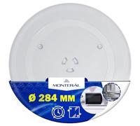 Microwave Plate Replacement Universal Ø 28,4 cm with 3 Fixings Turntable Plate Ø 284 mm is Suitable for LG - MONTERAL