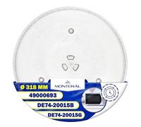 Microwave Plate Replacement Universal Ø318 mm with 3 Fixings with The Original Code DE74-20015B DE7420015B DE74-20015G DE7420015G for Samsung - MONTERAL