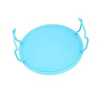 Microwave Plates Steaming Tray with Handles for Bacon Pizza, Splatter Guard Carry Tray Stacking Shelf for Fridge Kitchen, 4 in 1 Multipurpose Handy Table Mat Microwave Rack(Blue)