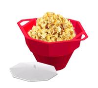 Microwave Popcorn Bowl, Air Popper Popper Machine Bowl | Microwave Popcorn Bowl - Dishwasher Safe Popcorn Bowl with Lid and Handles for Movie Night