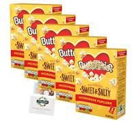 Microwave Popcorn Bundle with Butterkist Sweet & Salted Microwave Popcorn (3 x 60g) 5 Pack + Brightdale Kitchen Booklet