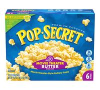 Microwave Popcorn, Movie Theater Butter, 3.5 oz Bags, 6 Bags/Box