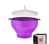 Microwave Popcorn - Silicone Popcorn Bowl, Heat Resistant Design | Foldable Space Saving Snack Maker, Silicone Popcorn Maker for Home, Movie Nights, Kitchen, Dormitories, Quick Snac