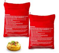 Microwave Potato Bag - Red Potato Microwave Baking Bag | Reusable Potato Cooker Pouch | Corn Baked Pouch Bag, Baked Potato Microwave Bag, Time-saving Roasted Potato Cooker Bag For Potatoes Yam Corn