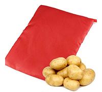 Microwave Potato Bag Reusable Microwave Cooker Bag Baked Pouch Potato Bag, Red