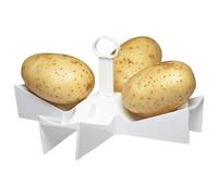 Microwave Potato Baker Rack - 1/2PCS Fast Jacket Potato Cooker Tray Holds 4 Potatoes - Reusable, BPA Free, Non-Stick, Dishwasher Safe - Microwave Potato Holder for Sweet Potatoes, Yams & Veggies (1)