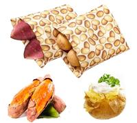 Microwave Potato Cooking Bags, Reusable Baked Potato Pouch, Microwave-Safe Fabric, 26x19x4 cm, Quick Cooking Kitchen Accessory, 2 Pack