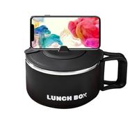Microwave Ramen Bowl - 1200ml Ramen Soup Cup with Handle | High Capacity Stainless Steel Japanese Noodle Bowl, and Convenient for College, Dorms and