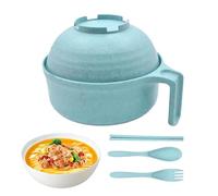 Microwave ramen bowl, portable pasta bowls with chopsticks, spoon, dishwasher-safe, microwave, noodles, instant cooking, for room in