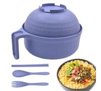 Microwave Ramen Cooker - Microwave Noodle Bowl with Chopsticks Spoon - Dishwasher-Safe Ramen Pot Microwave Bowl College Dorm Room Accessories for Girls Boys