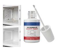 Microwave Repair Paint - 30ml Interior Cavity Coating, Heat Resistant Scratch Fixer | Food Contact Safe Enamel Retouch Solution For Kitchen Appliances Fridge Dishwasher Metal Surfaces Brush
