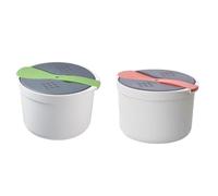 Microwave Rice Cooker 2pcs Microwave Rice Cooker, Portable, Food Container, Multi-Function Steamer, Lunch Box, Cooking Utensils