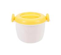 Microwave Rice Cooker Easy to Clean Microwave Rice Cooker with Lid, Suitable for Both Pasta, Vegetable Soup, And Storage(Yellow-L)
