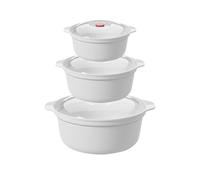Microwave Rice Cooker Microwavable Heating Bowl Plastic Cookware Kitchen Supplies Suitable Dishwasher Safe(3pcs)
