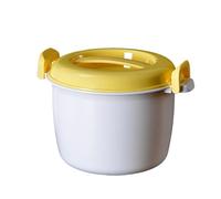 Microwave Rice Cooker Microwave Rice Cooker Pressure Steamer Food Non Stick Cookware for Soup(Yellow S)