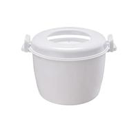 Microwave Rice Cooker Microwave Rice Cooker Steamer Oven Veggie Cookware Cooking Soup Pressure Pots Bowl Micro Vegetable Container(Small white)