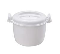 Microwave Rice Cooker Microwave Rice Cooker Steamer Oven Veggie Cookware Cooking Soup Pressure Pots Bowl Micro Vegetable Container(Large white)