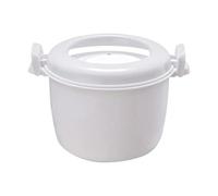 Microwave Rice Cooker Microwave Rice Cooker Steamer Pot Veggie Cookware Cooking Soup Pressure Pots Bowl Micro Vegetable Container(White-L)