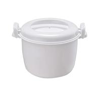 Microwave Rice Cooker Microwave Rice Cooker Steamer Veggie Cookware Cooking Soup Pressure Pots Bowl Micro Vegetable Container(L White)