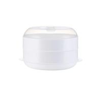 Microwave Rice Cooker Microwave Rice Cooker Vegetable Container Insulated Lunch Box Steamer Heating Bowl with Lid Cookware(Large Double Layer)