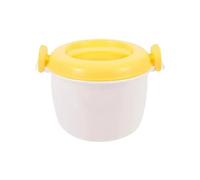 Microwave Rice Cooker Microwave Steamer Oven Can Heat Up The Insulated Lunch Box for Boxes with Lid Foroffice Workers(Yellow-L)