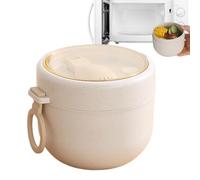 Microwave Safe Soup Container - 600ml Insulated Lunchbox, Leak Proof Thermal Dish | Built in Spoon Large Capacity Box | Easy Clean Portable Meal Carrier for School Outdoor Work