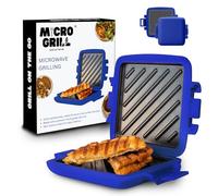 Microwave Sandwich Maker, Toaster, 4 Minute Grill, Grilled Cheese, Crispy, Toastie Maker, Panini Press, No Wire & Dishwasher Safe, Microwave Grill, Office, Home, Travel & School Dorms (Blue)