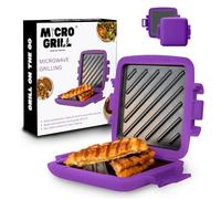 Microwave Sandwich Maker, Toaster, 4 Minute Grill, Grilled Cheese, Crispy, Toastie Maker, Panini Press, No Wire & Dishwasher Safe, Microwave Grill, Office, Home, Travel & School Dorms (Purple)