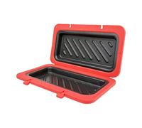 Microwave Sandwich Toaster & Toastie Maker - Crispy Non-Stick Grilled Cheese Maker | Time-Saving Multi-Functional ṕanini Press & Microwave Grill for Quick Toasted Sandwiches, Black/Red