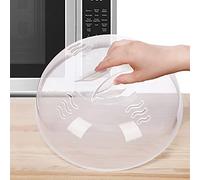 Microwave Splatter Cover for Food Large Microwave Plate Food Cover With Easy Grip Handle Anti-Splatter Lid With Enlarge Perforated Steam Vents,11.5 Inch,BPA Free & Dishwasher Safe