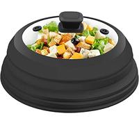 Microwave Splatter Cover,Glass Microwave Cover for Food BPA Free,9inches Foldable Microwave Plate Cover Silicone Splash Guard Microwave Food Cover