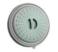Microwave Splatter Cover Heating Folding Silicone Fresh-keeping Oil-proof Splash-proof with Hook Cooking Lids(Blue -1)(Blackish green-1)
