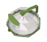 Microwave Splatter Cover, Microwave Cover for Food Microwave Lid Glass Microwave Cover for Food with Extension Handle for Kitchen (Grass Green)