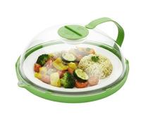 Microwave Splatter Cover - Reusable Heat Shield, Microwave Food Cover with Handle, Kitchen Accessory for Soup, Sauces, Leftovers, Snacks, Vegetables, Fruits