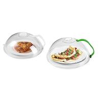 Microwave Splatter Covers, Deep Microwave Cover for Food, Large Microwave Plate Cover with Handle, Steam Vents Keep Microwave Oven Clean, BPA Free Clear Cover