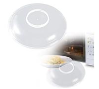 Microwave Splatter Guard Cover Clear Ventilated Plate Lid For Food Heating And Oven Cleaning Kitchen Accessories (A, 17.5x3.6cm)