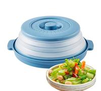 Microwave Splatter Lid with Handle | Microwave Food Tray with Bottom, Multifunction Microwave Folding Tray for Steaming, Baking and